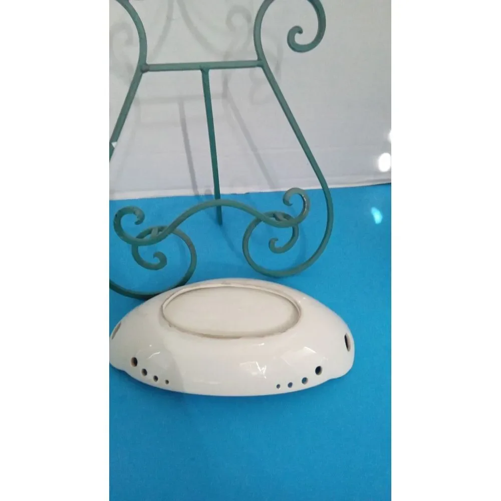 Vintage Floral Trinket Dish Decorative‎ Soap Dish Vanity Tray with Stand